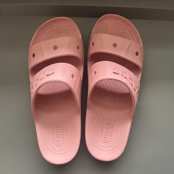 CROCS Light Pink Platform Slide Sandals - Picture 2 of 6